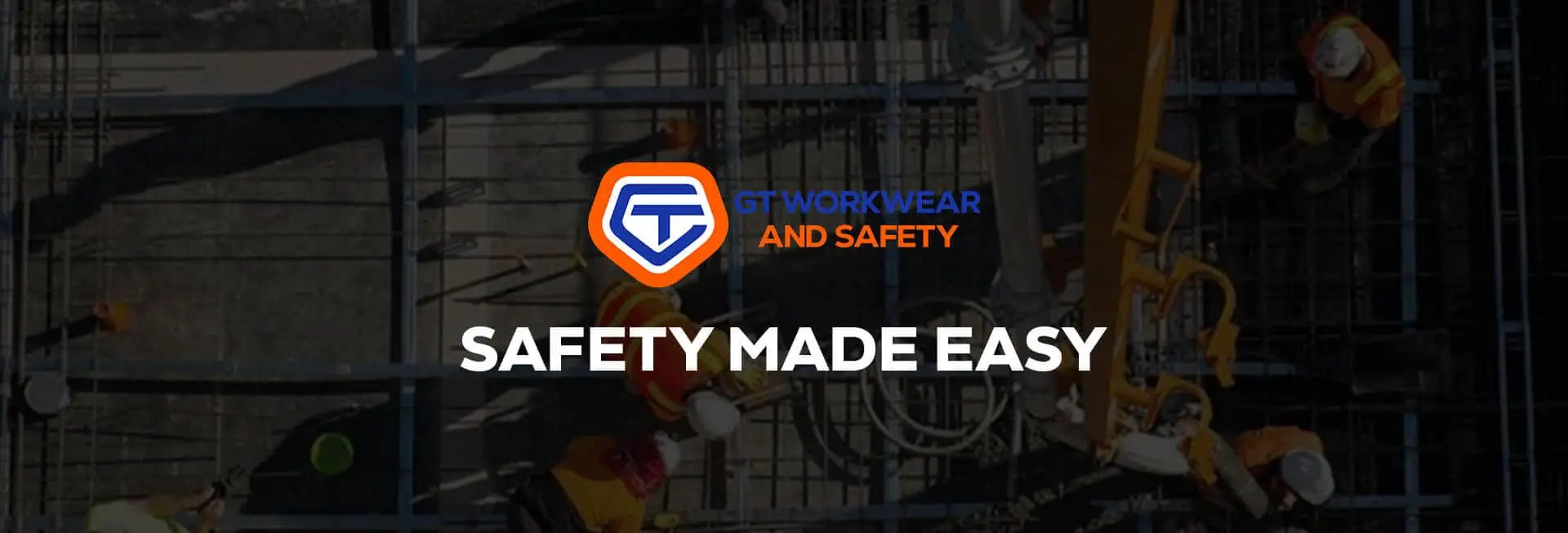 The logo of CT Workwear and Safety, featuring an orange and blue design, with the text 'SAFETY MADE EASY' below in bold white letters.